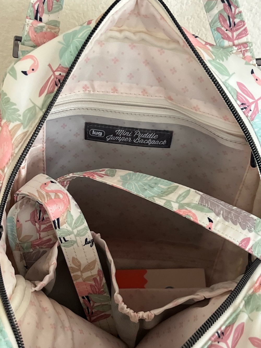 Lug Legacy Collection Mini Puddle Jumper Tote Backpack in Flamingo Foliage NWT - Picture 5 of 7
